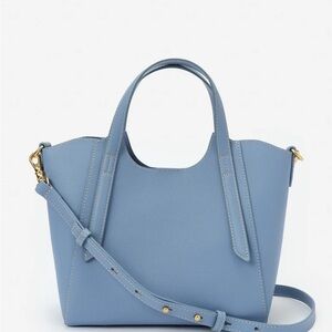 Lane Leather Mini Tote - Color Dusty Blue
